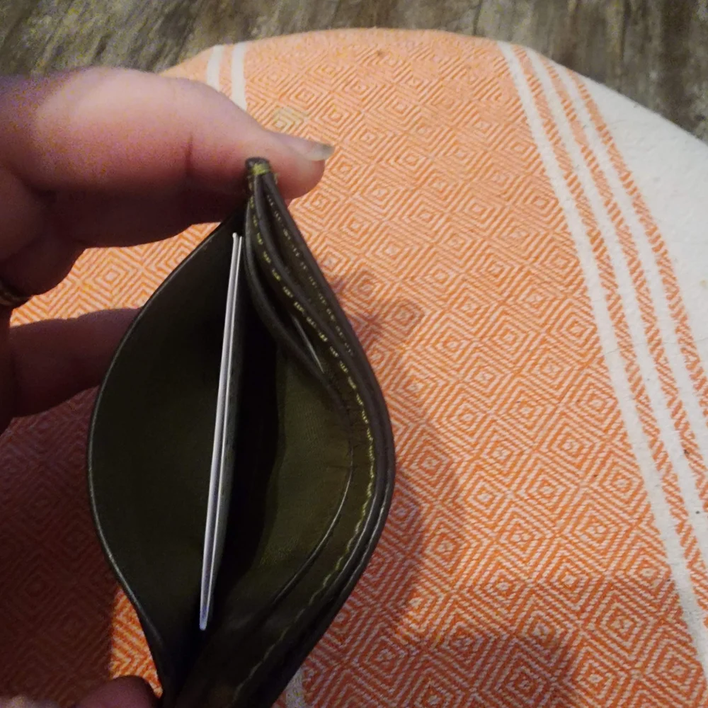 Coach Dark Green Leather Card Holder NWT - Picture 7 of 9